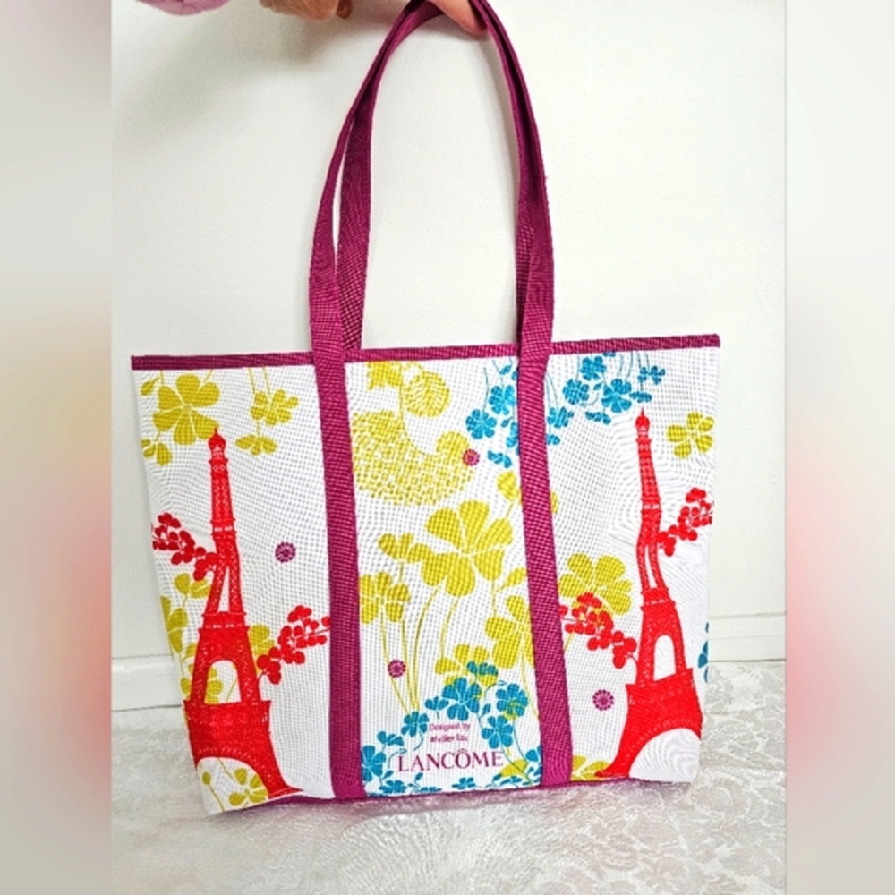Lancome Eiffel Tower Flowered Graphic Tote- Brand New!